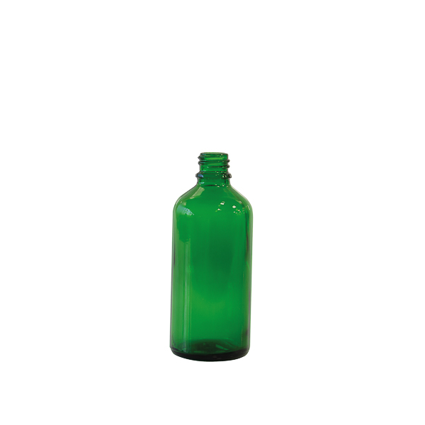 Bottiglia in vetro verde con filettatura DIN-18