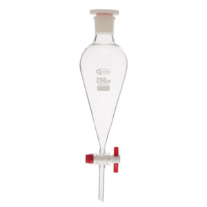 Imbuto separatore conico con rubinetto in PTFE, GLASSCO
