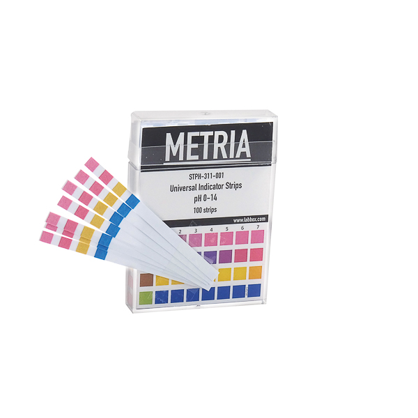 Striscia indicatrice di pH con 4 tamponi