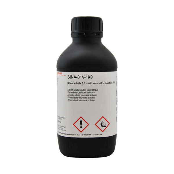 Argento nitrato, soluzione volumetrica 0,1 M (0,1 N) VSA