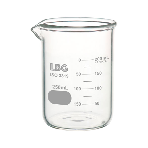 Becher formato basso con doppia graduazione per uso intensivo, LBG
